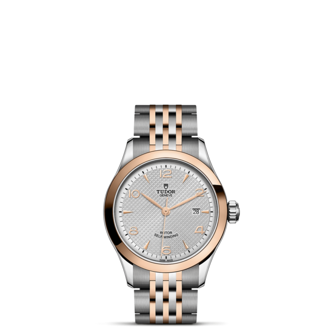 M91351-0001 lady's watch in two tone stainless steel and rose gold.