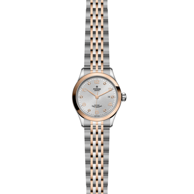 A ladies's watch with a M91351-0002 bracelet in silver and rose gold.