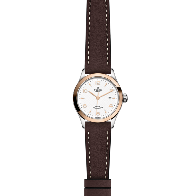 A women's watch with a brown leather strap - M91351-0010.