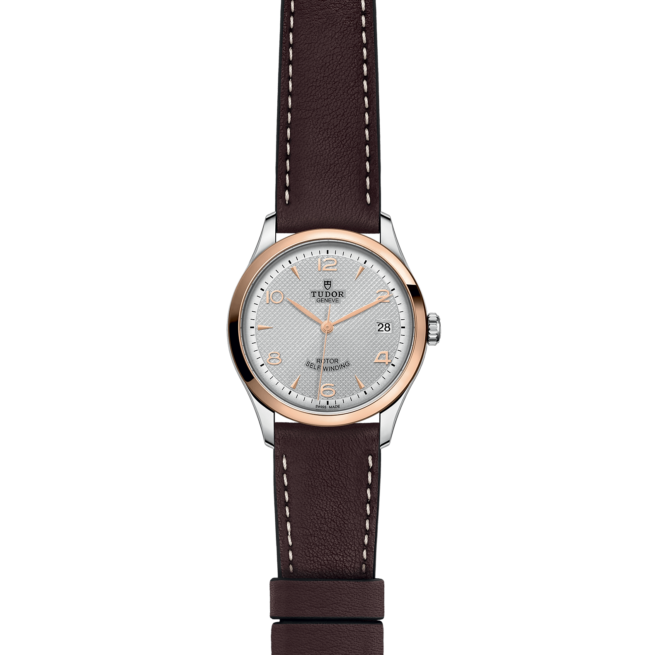 A women's watch with a M91451-0005 leather strap.
