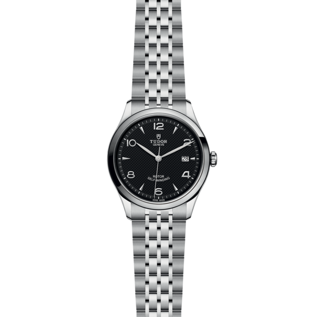 A M91550-0002 watch on a black background.