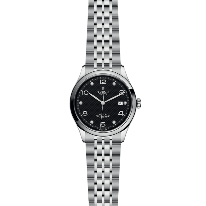 A M91550-0004 watch on a black background.