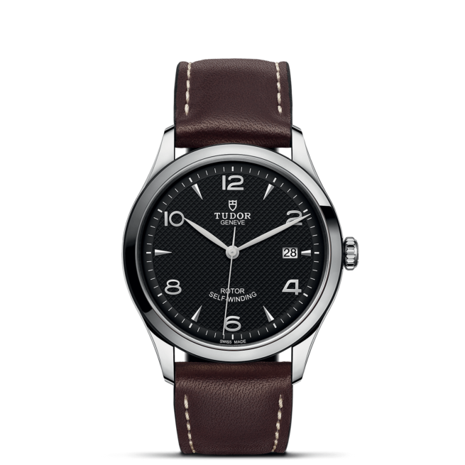 The M91550-0008 watch with brown leather strap.