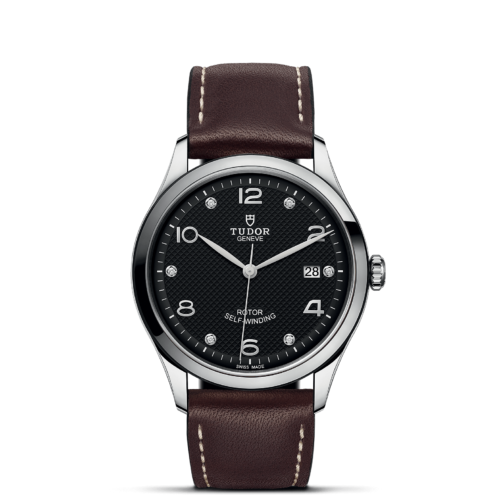 Tissot M91550-0009 men's watch with brown leather strap.