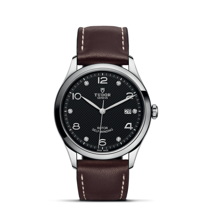 Tissot M91550-0009 men's watch with brown leather strap.