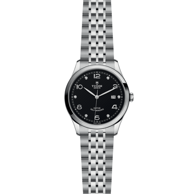 A women's watch with M91650-0004 dials on a black background.