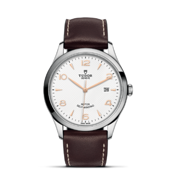 The M91650-0012 watch with brown leather strap.
