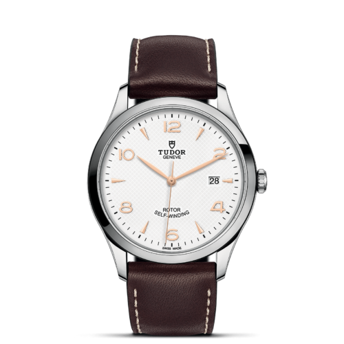 The M91650-0012 watch with brown leather strap.