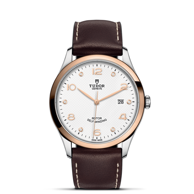 The M91651-0012 classic watch with brown leather strap.
