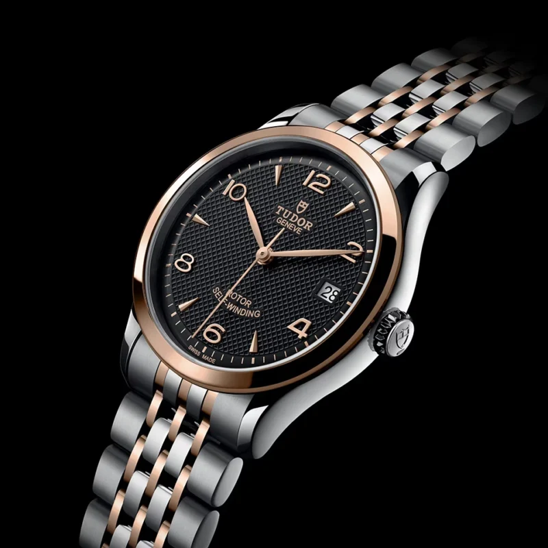 A M91351-0003 watch on a black background.